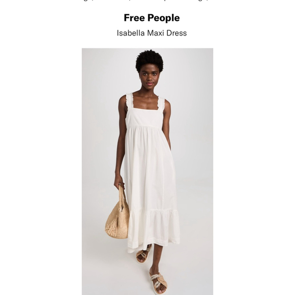 Free People Women's XS Isabella Maxi White Cotton Summer Dress - Picture 1 of 15
